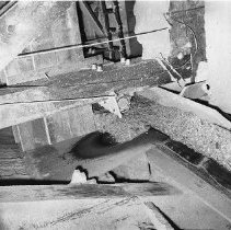 Band saw cutting lumber