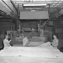Workers in plywood mill