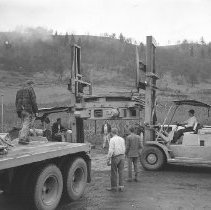 Forklifts in operation
