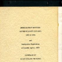 Immigration rosters of the Elliott cut-off /, Immigration registration at Umatilla Agency