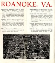 Roanoke Virginia Chamber of Commerce brochure, pages 2 & 3