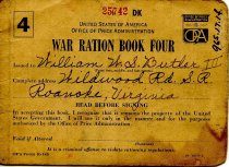 War Ration Book Four: W.S. Butler