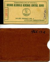 Virginia ABC ration card
