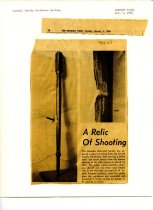 A Relic Of Shooting newspaper clipping