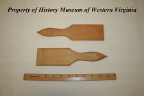 Wooden butter paddles.