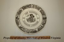 Commemorative plate for Diamond Jubilee of Roanoke, Virginia
