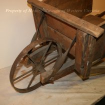 Wooden wheelbarrow