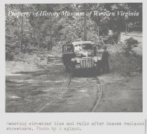 Removal of Streetcar Rails and Ties, 1948