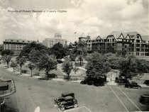 ca 1930's Norfolk & Western buildings with Hotel Roanoke