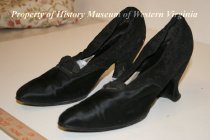 Woman's Black Satin High-heeled Shoes