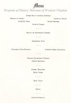 Souvenir program and menu