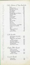 Commemorative menu 1957