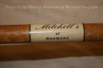 Label on Wooden Cane