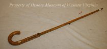 Wooden Cane with Decorated Handle