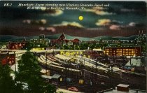 Downtown Roanoke by moonlight
