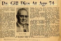 Dr. Gill Dies At Age 74