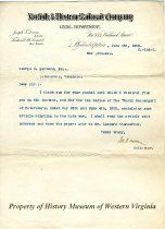 N&W Letter from Doran, page 1