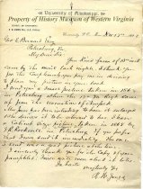 R. W. Jones Letter, page 1