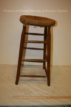 Wooden Stool with Rush Seat