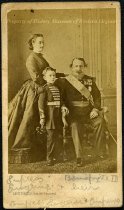 Emperor Bonaparte III with Empress Eugenie and heir, front