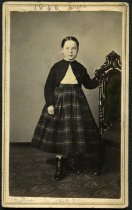 Girl in 1860 dress, front