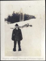 Man standing in snow