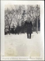 Man standing in snow