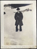 Man standing in snow