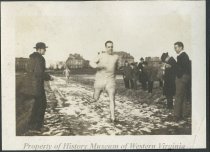 Man running for crowd