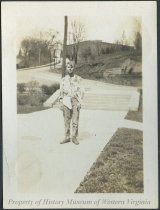 Man in muddy clothes