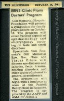 EENT Clinic Plans Doctors' Program