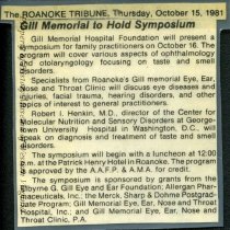 Gill Memorial to Hold Symposium