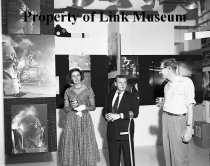 George Thom And Two Other Individuals At The N&W Exhibit At Link's Studio