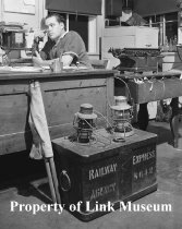 Agent Answers Telephone, Shenandoah Junction, Va.