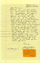 Letter (handwritten)