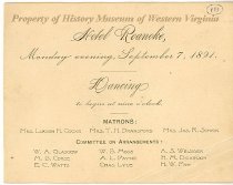 Invitation, Hotel Roanoke, Dancing