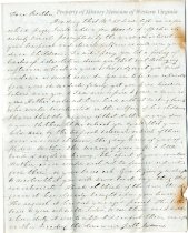 Letter from William Norvell Ward to Benjamin Ward, page 1