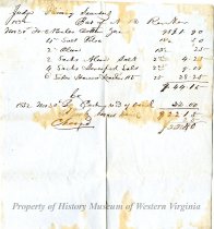 Account Statement and Receipt from A. B. Renker to Fleming Saunders