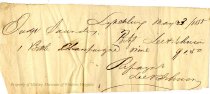Receipt from Lee & Johnson to Fleming Saunders