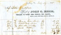 Receipt for Miss Bettie Blackford, front