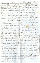 Letter from Fleming Saunders to His Mother, Alice (Watts) Saunders