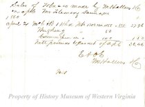 Account Statement from M. Hollins & Co. to Fleming Saunders