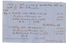 Account Statement for Fleming Saunders from M. Hollins & Co.