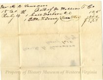 Account Statement from M. Hollins & Co. to Robert Chancellor Saunders