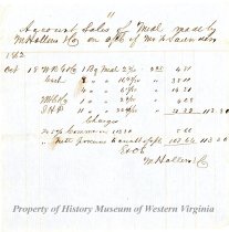 Account Statement from M. Hollins & Co.