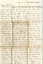 Letter from Peter Saunders, page 1