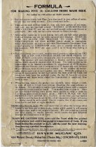 Beer Formula, front page