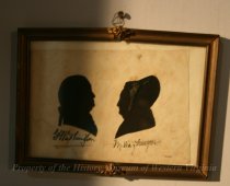 Silhouette of George and Martha Washington