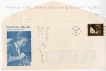 Roanoke College Envelope, with descendents of Simmons-Gale Fund