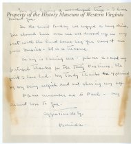 Letter from Belinda Spindle to Charlotte Hunter